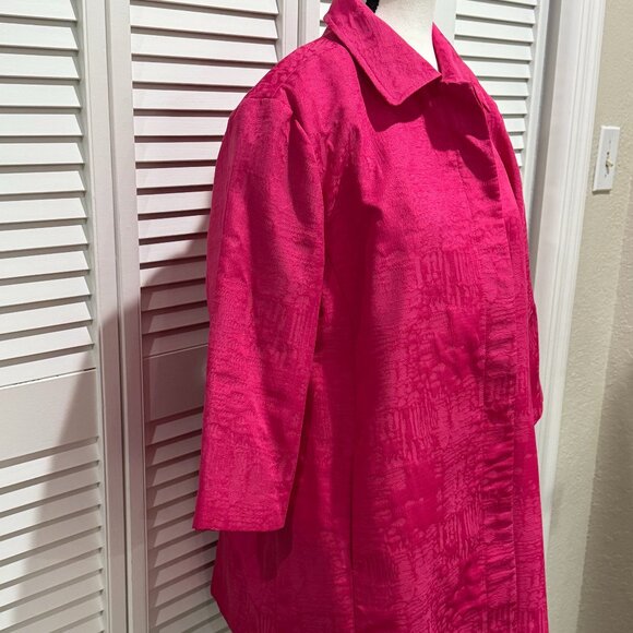 Chico’s Jacquard Button-Front Jacket – Pink – Size 3P Petite - Picture 5 of 11